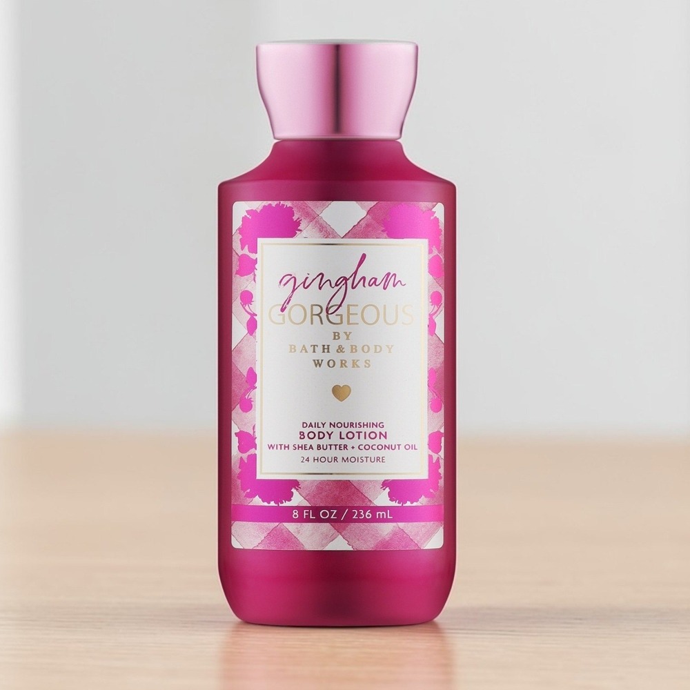 Bath & Body‎ Works Gingham Gorgeous Daily Nourishing Body Lotion 8oz Pink Floral